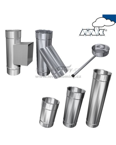 MKS Premium nerez pro vložkování síla mat. 0,6mm průměr 180 mm kouřovod 45°