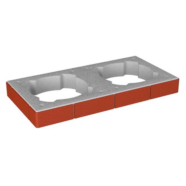 CS-Prstenec dvojitý oranžová cihla 77*38*8cm