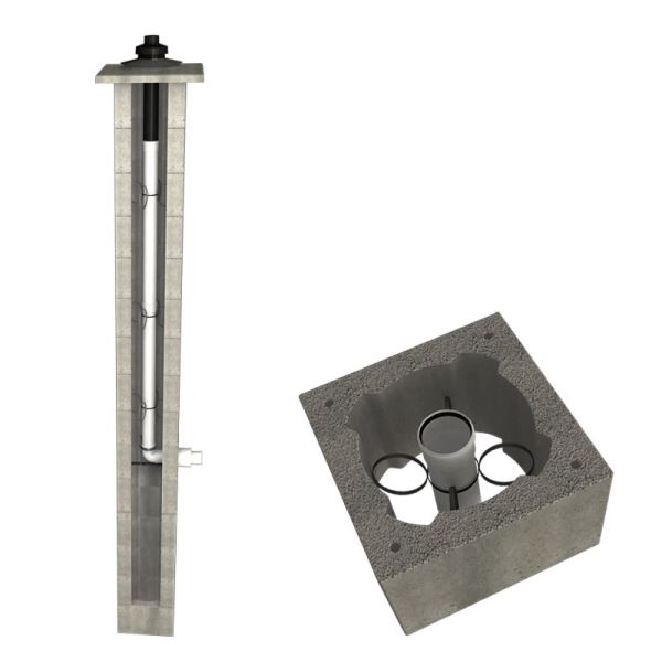 CS komín Plast jednoprůduch 80 mm