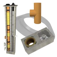 CS komín Plast dvouprůduch Optimal 180/80 mm 90°