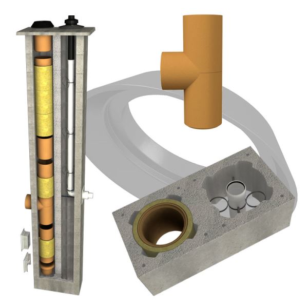 CS komín Plast dvouprůduch Optimal 180/80 mm 90°