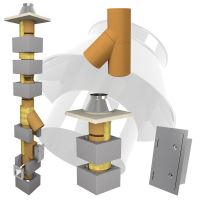 CS komín Universal jednoprůduch Optimal PLUS 160 mm kouřovod 45°