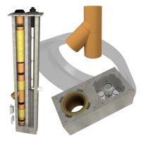 CS komín Plast dvouprůduch Optimal 160/80 mm 45°