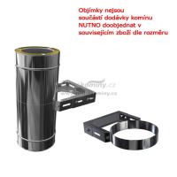 CS komín MKD s odnímatelným dnem průměr 160 mm kouřovod 90° (4)