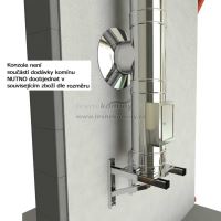 CS komín MKD s vybíracími dvířky průměr 150 mm kouřovod 90° (13)