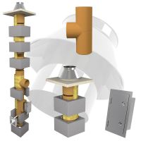 CS komín Universal jednoprůduch Optimal PLUS 180 mm kouřovod 90°