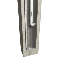 CS komín PLAST jednoprůduch s ventilační šachtou 80 mm (2)