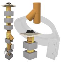 CS komín Universal jednoprůduch Optimal 180 mm kouřovod 45°