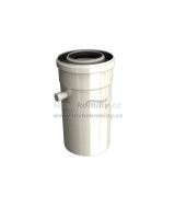 Prodloužení DN 80/125, s odvodem kondenzu,  plast, AZ