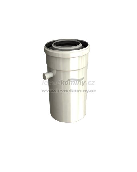 Prodloužení DN 80/125, s odvodem kondenzu, plast, AZ