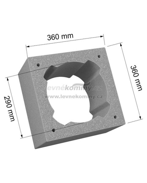 CS-Tvarovka pro jednoprůduchový komín 160/180/200