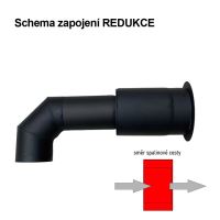 KOVO - černá redukce pro kouřovod o průměru 180 mm (1)