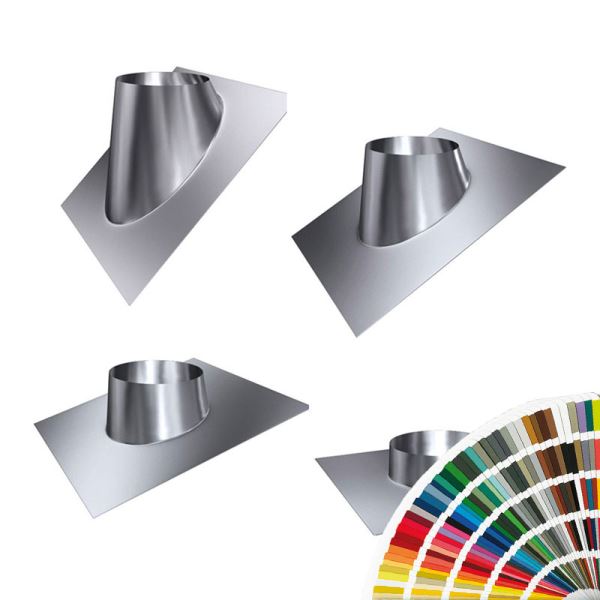 MKD - Střešní prostup nerezový pro komín MKD 160 ( otvor 240 mm) - lakovaný RAL