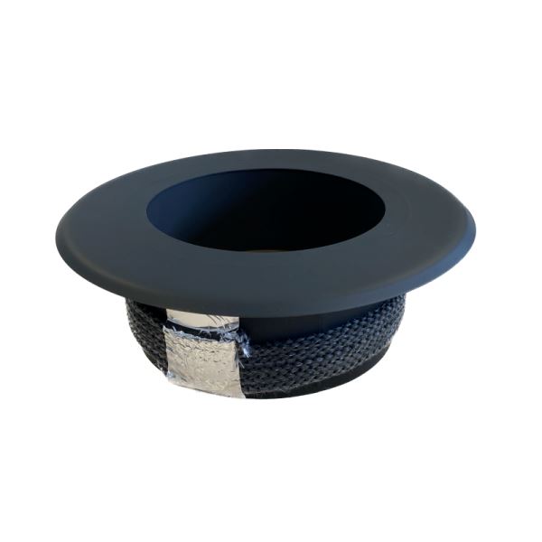 KOVO - černá redukce pro komín o průměru 200 mm - s těsnícím provazcem (vnitřní)