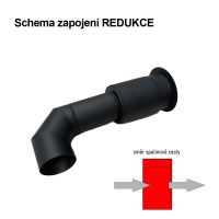 KOVO - černá redukce pro kouřovod o průměru 145 mm (2)
